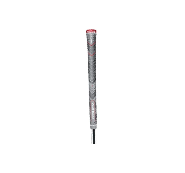 Golf Pride’s MCC Plus4 Grip shown, known for its innovative multi-material design and larger lower hand profile, regarded as one of the best golf grips for enhanced comfort and control.