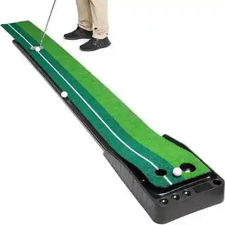 outdoor putting green with ball return system – perfect for practicing golf putting skills at home or in the office.