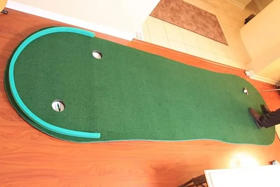 Indoor Golf Putting Green with Multiple Holes – Portable Practice Mat for Home and Office