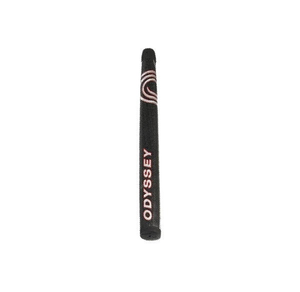 The Odyssey DFX Putter Grip elegantly presented, featuring a modern design that enhances a golfer's touch and accuracy, making it a preferred option among the best putter grips for those seeking to elevate their game.