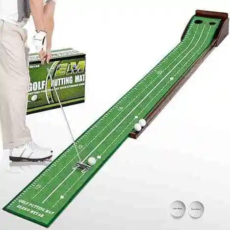 Perfect Practice Putting Mat – Indoor Golf Training Aid with Auto Ball Return for Home and Office Use